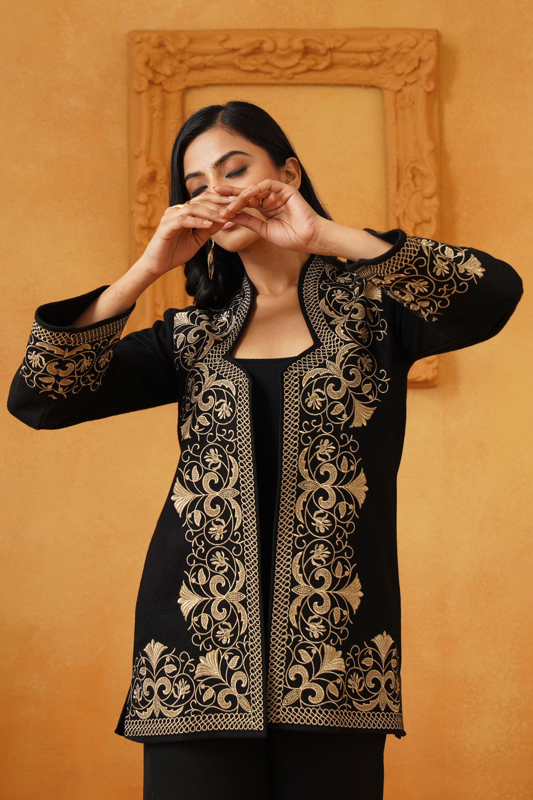 Madhika Tweed Embroidered Only Jacket - Neetika Chopra