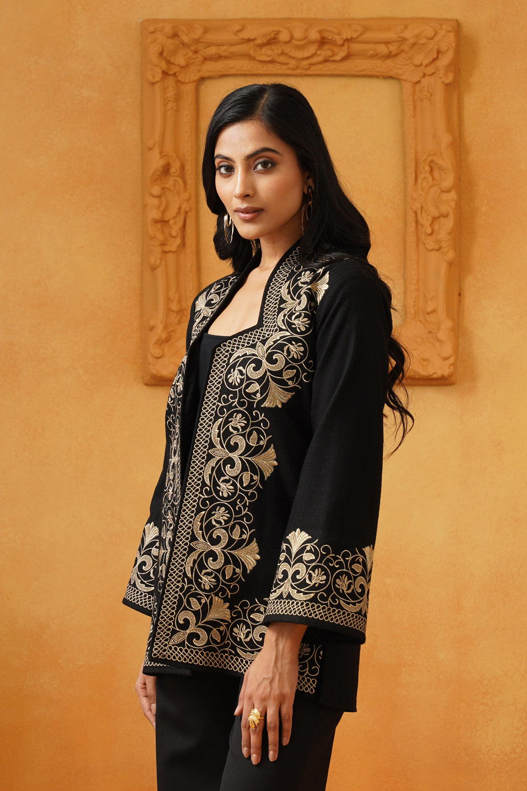 Madhika Tweed Embroidered Only Jacket - Neetika Chopra