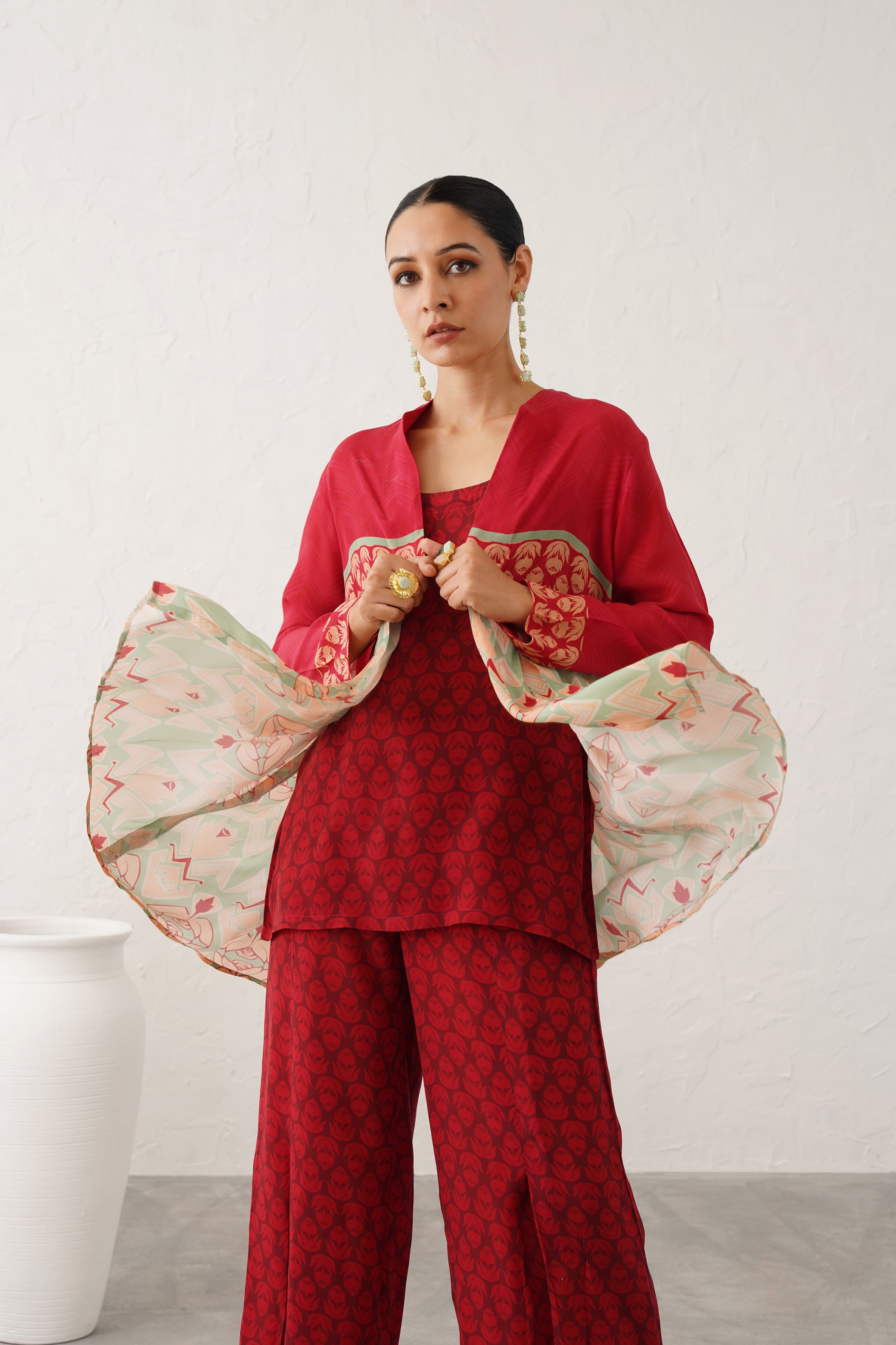Fariza Printed Crepe Matching Set - Neetika Chopra