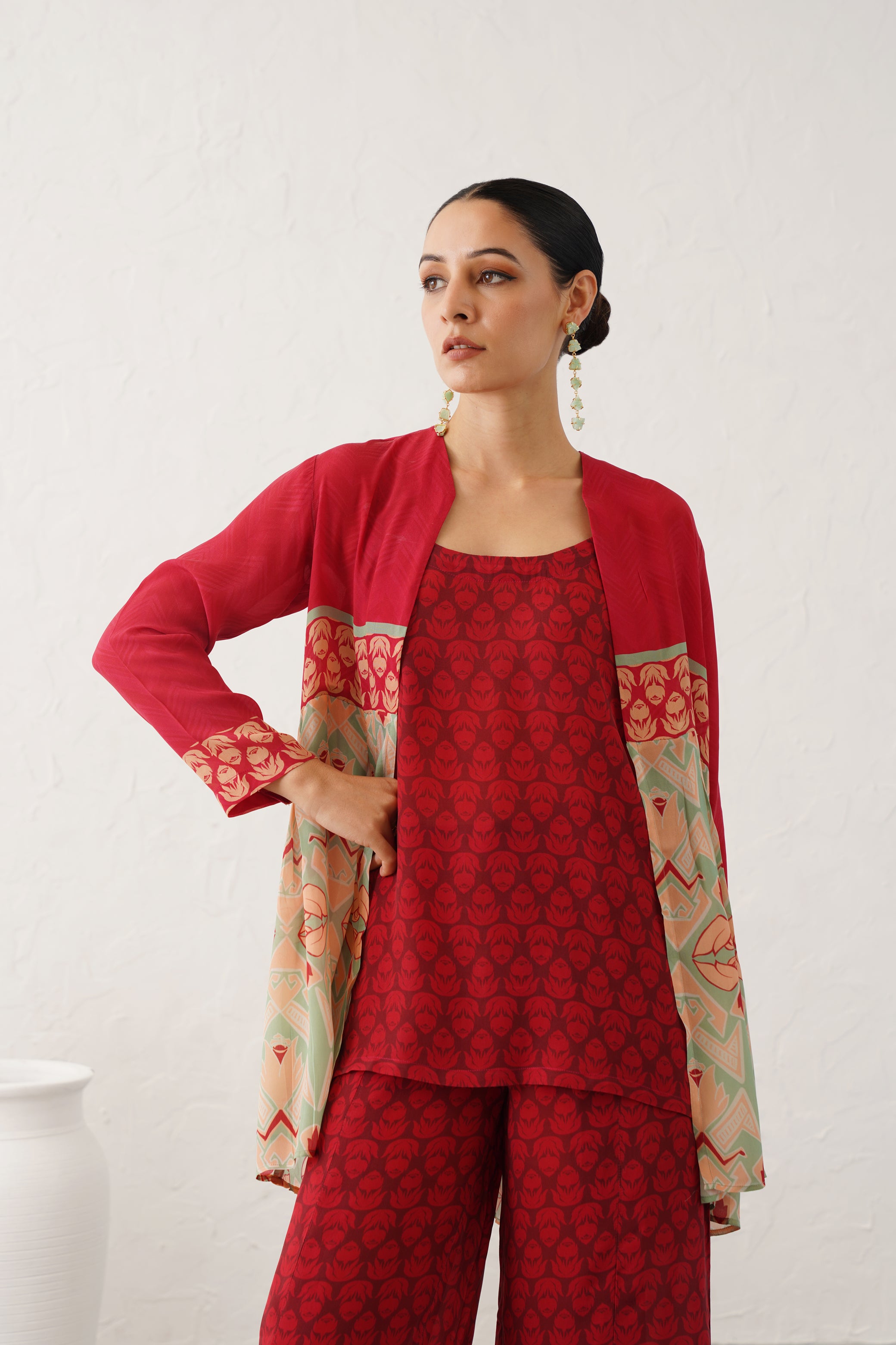 Fariza Printed Crepe Matching Set - Neetika Chopra