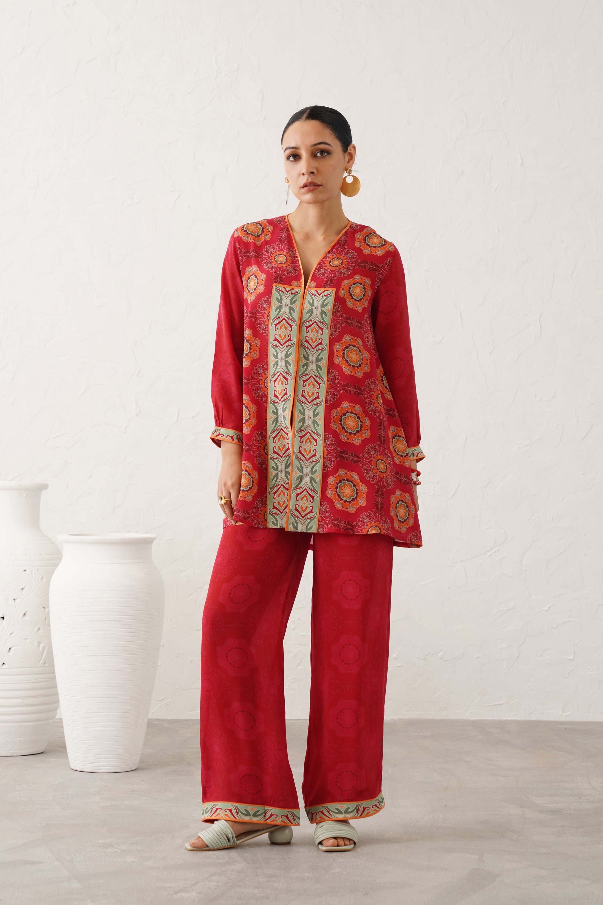 Ziva Printed Crepe Matching Set - Neetika Chopra