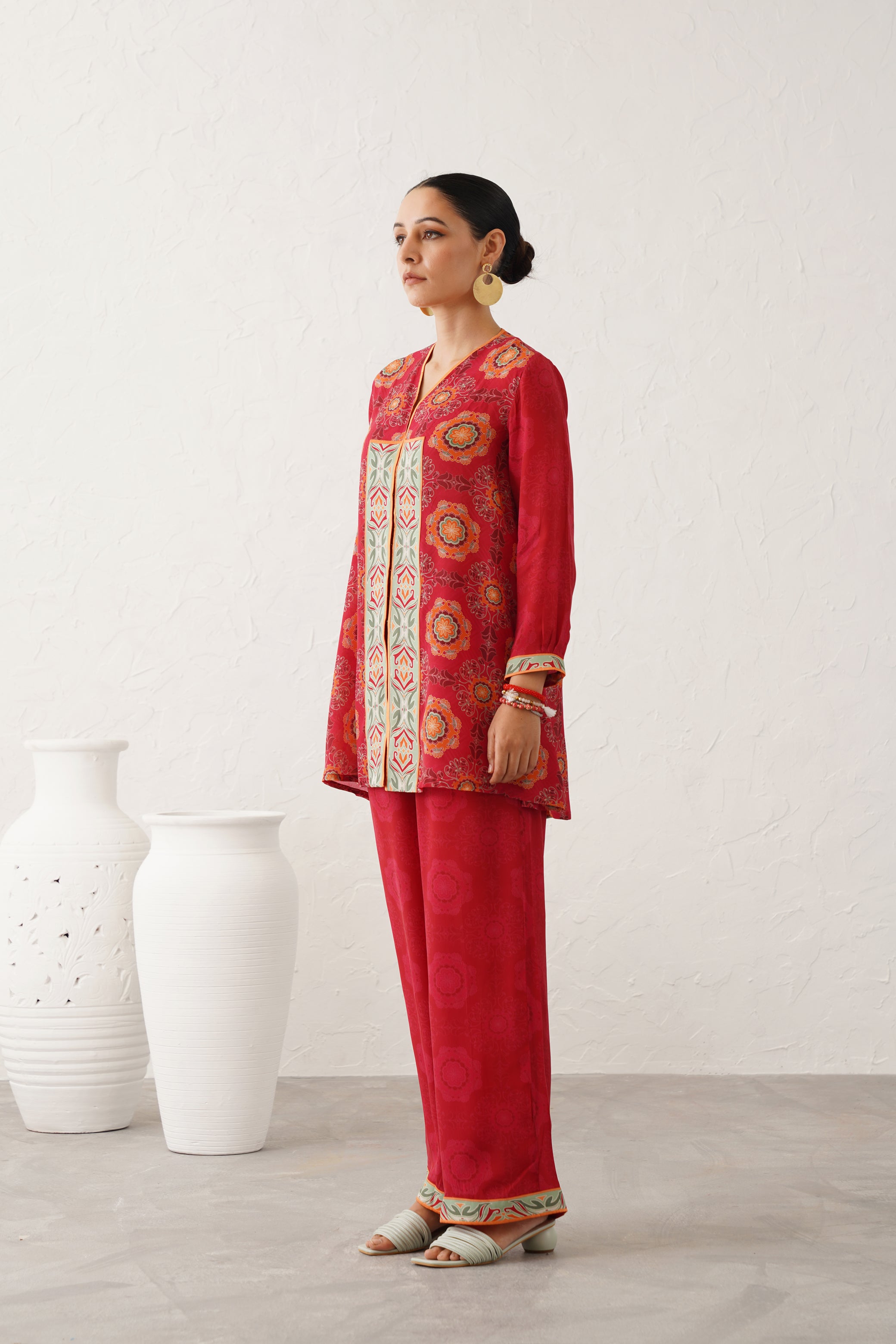 Ziva Printed Crepe Matching Set - Neetika Chopra