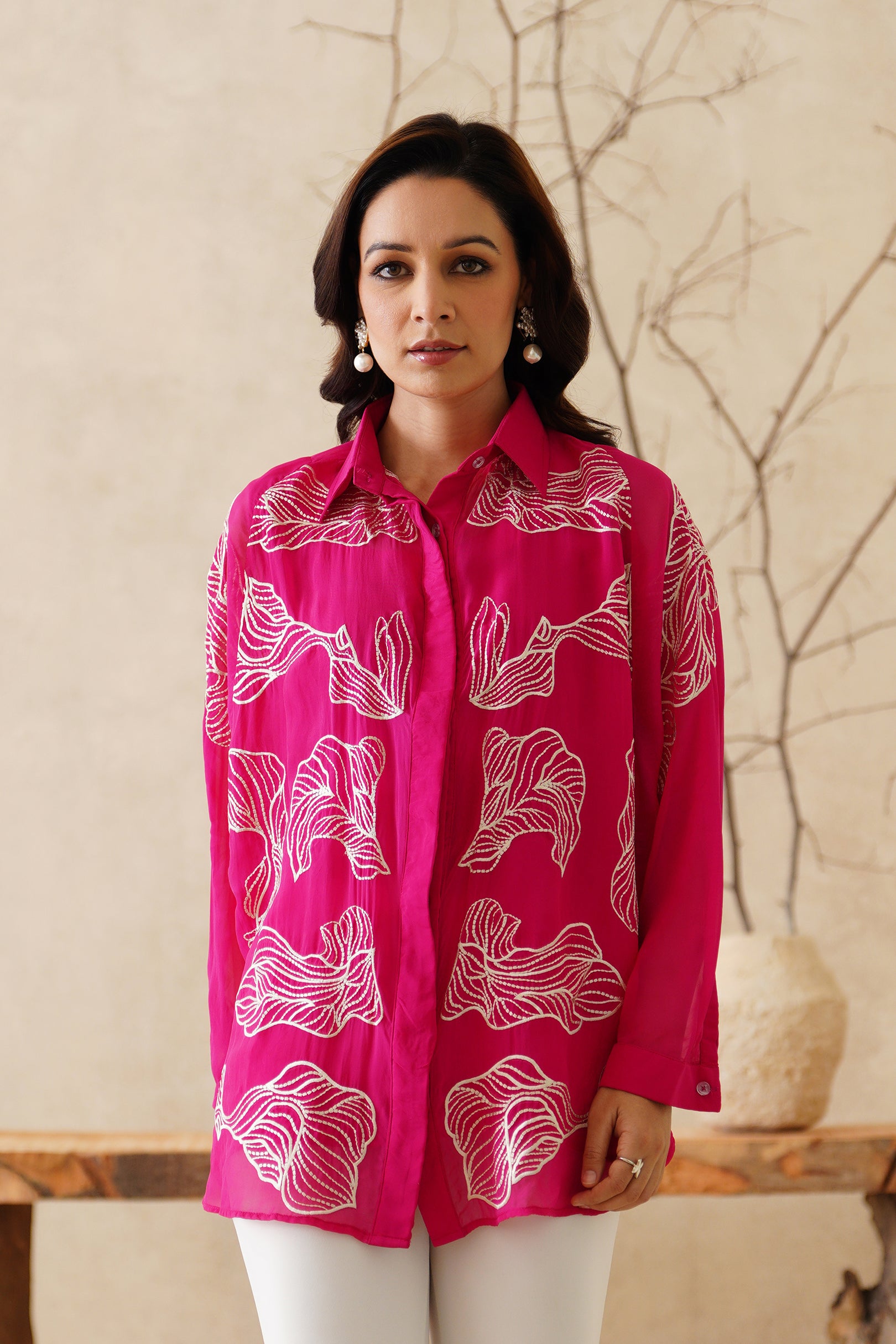 Velora Organza Embroidered Top - Neetika Chopra