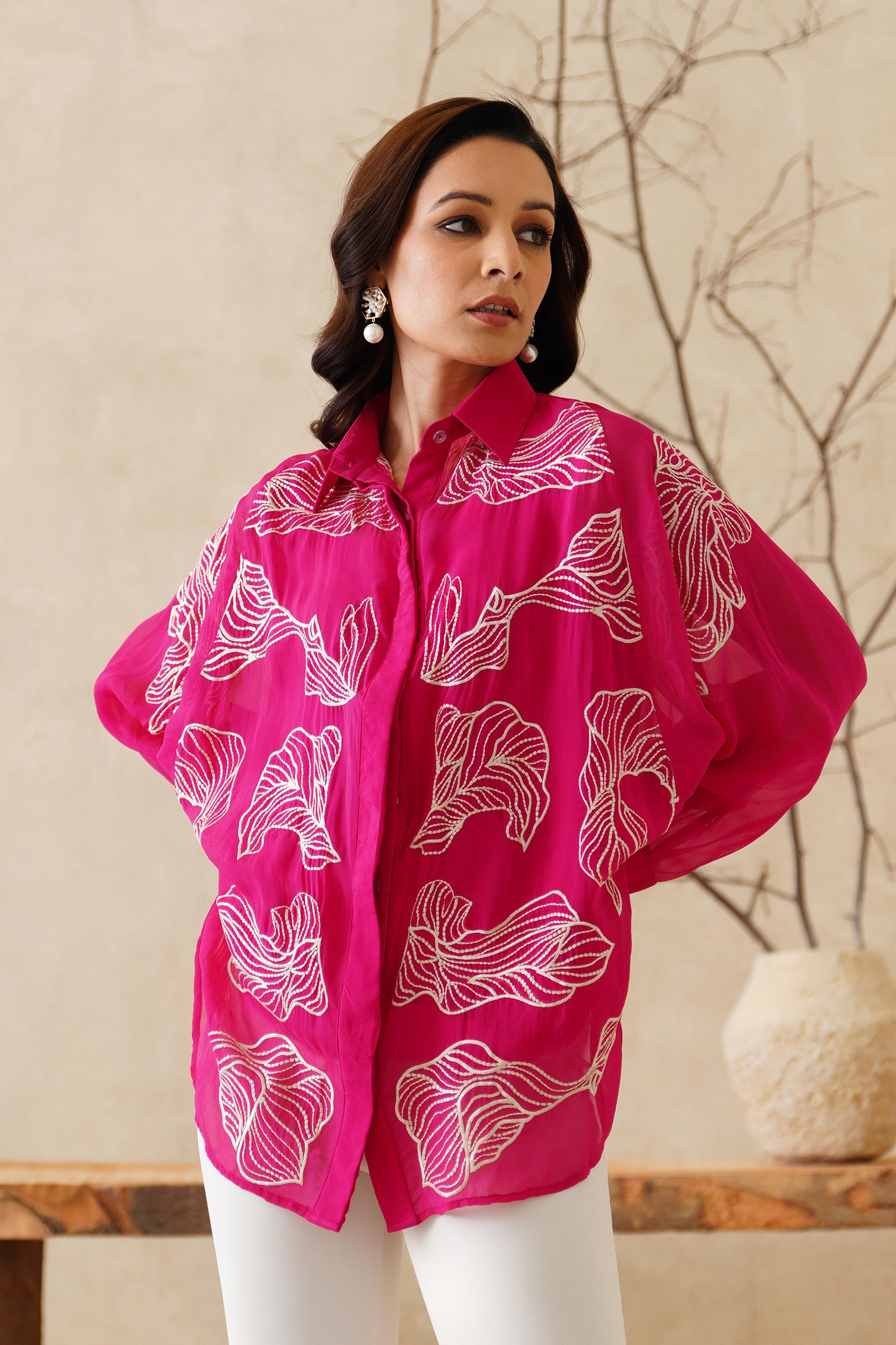 Velora Organza Embroidered Top - Neetika Chopra