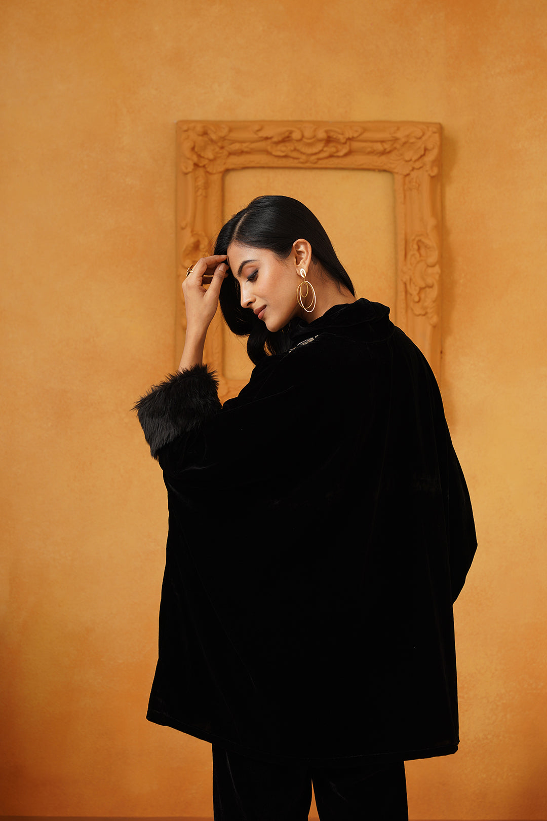 Gulrez Velvet Embroidered Matching Set - Neetika Chopra