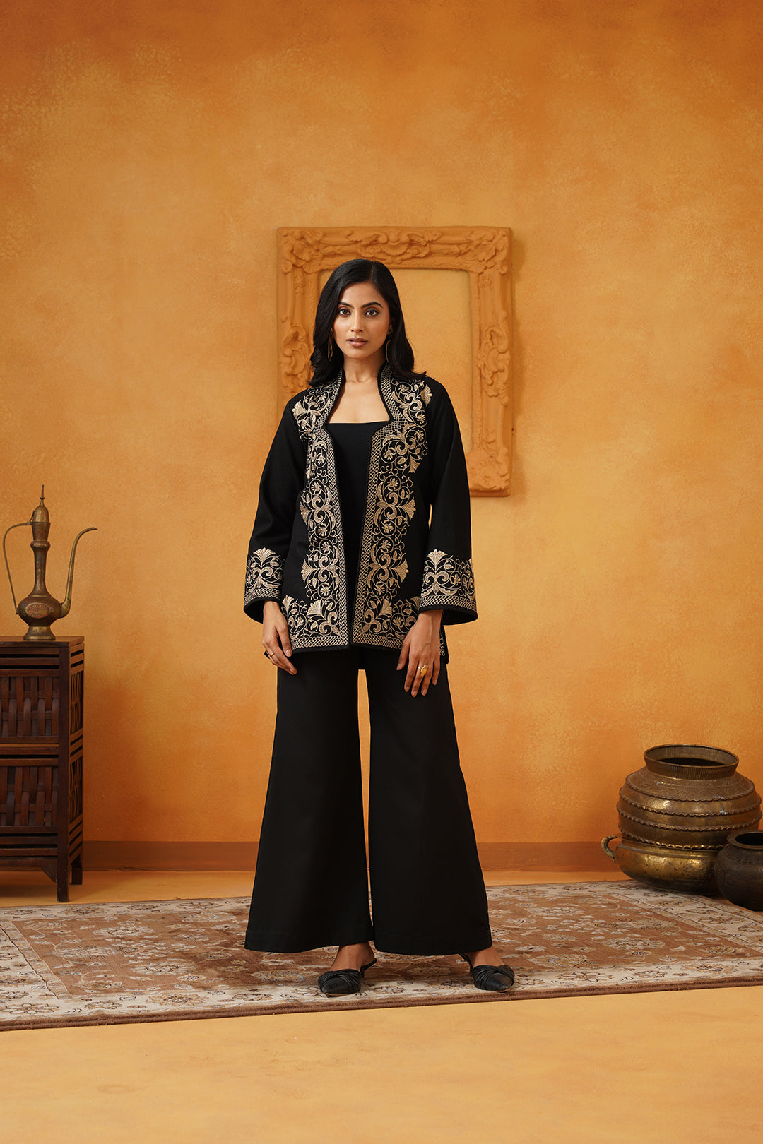 Madhika Tweed Embroidered Jacket Set - Neetika Chopra