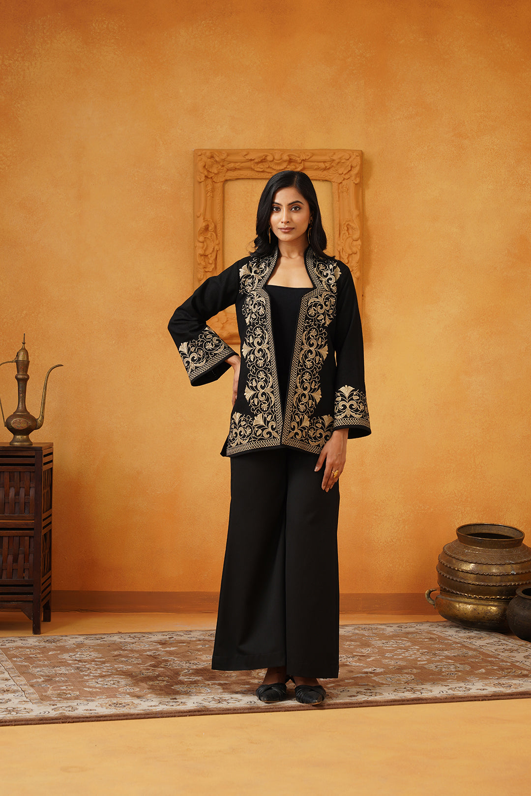 Madhika Tweed Embroidered Jacket Set - Neetika Chopra