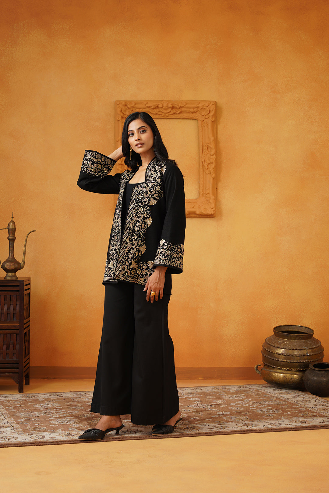 Madhika Tweed Embroidered Jacket Set - Neetika Chopra