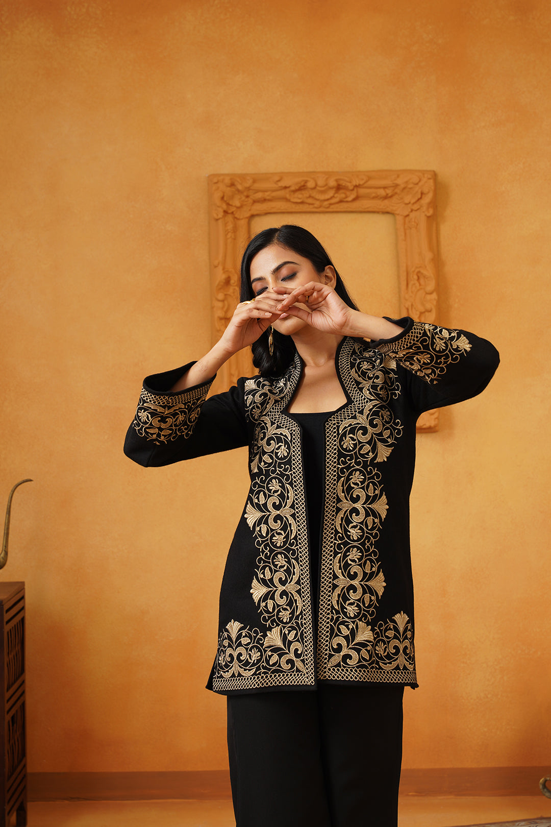 Madhika Tweed Embroidered Jacket Set - Neetika Chopra