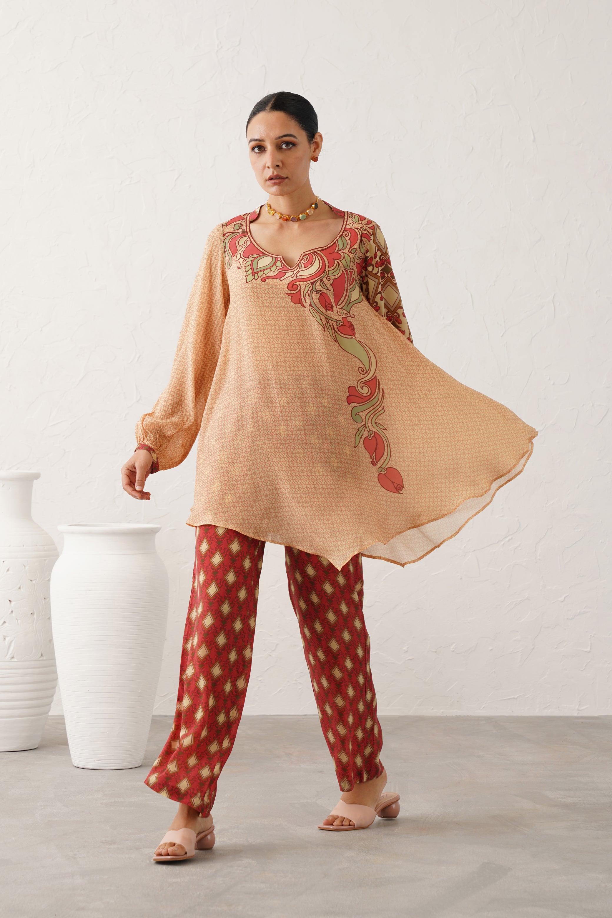 Dua Printed Crepe Matching Set - Neetika Chopra