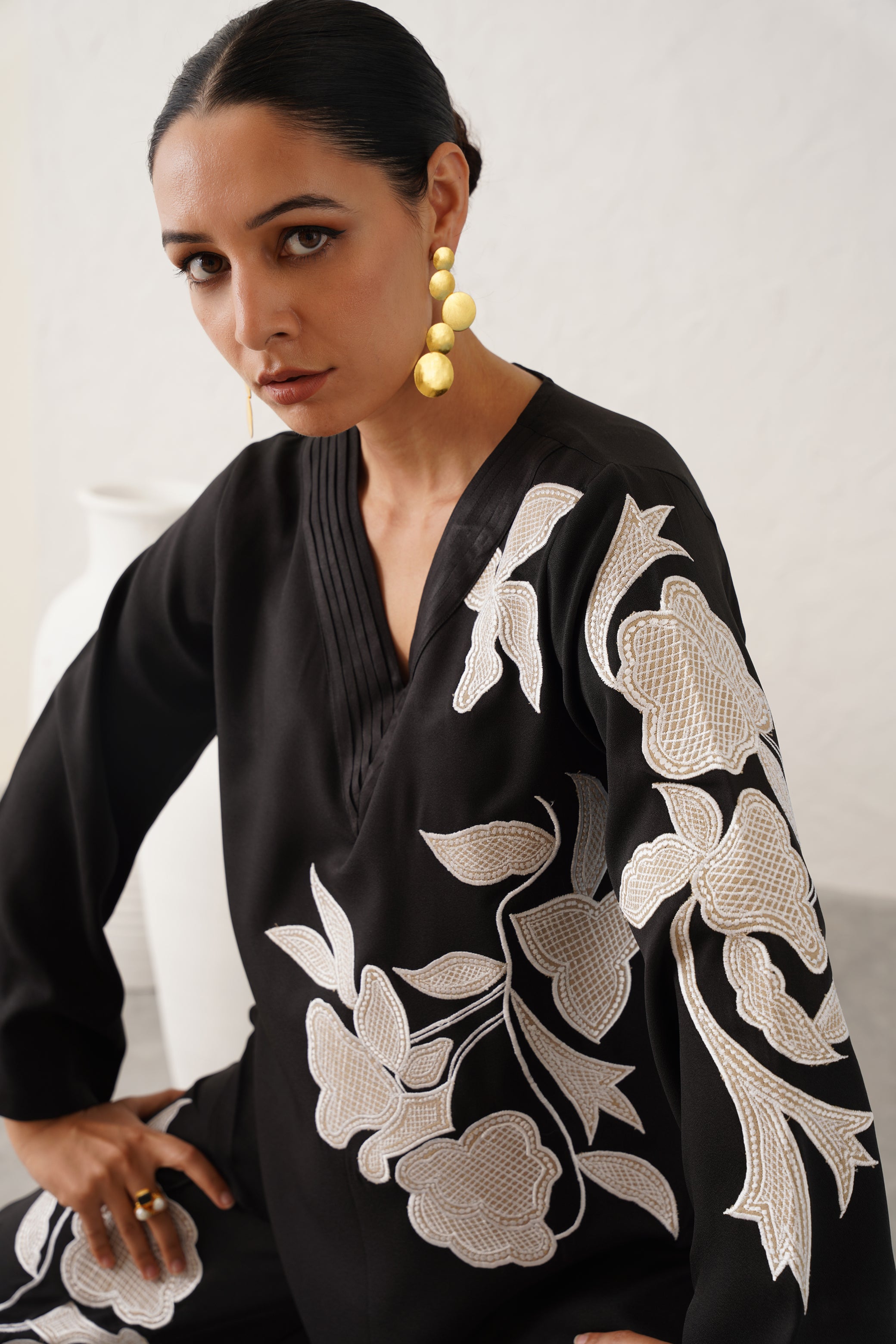 Sehaj Moss Crepe Matching Set - Neetika Chopra