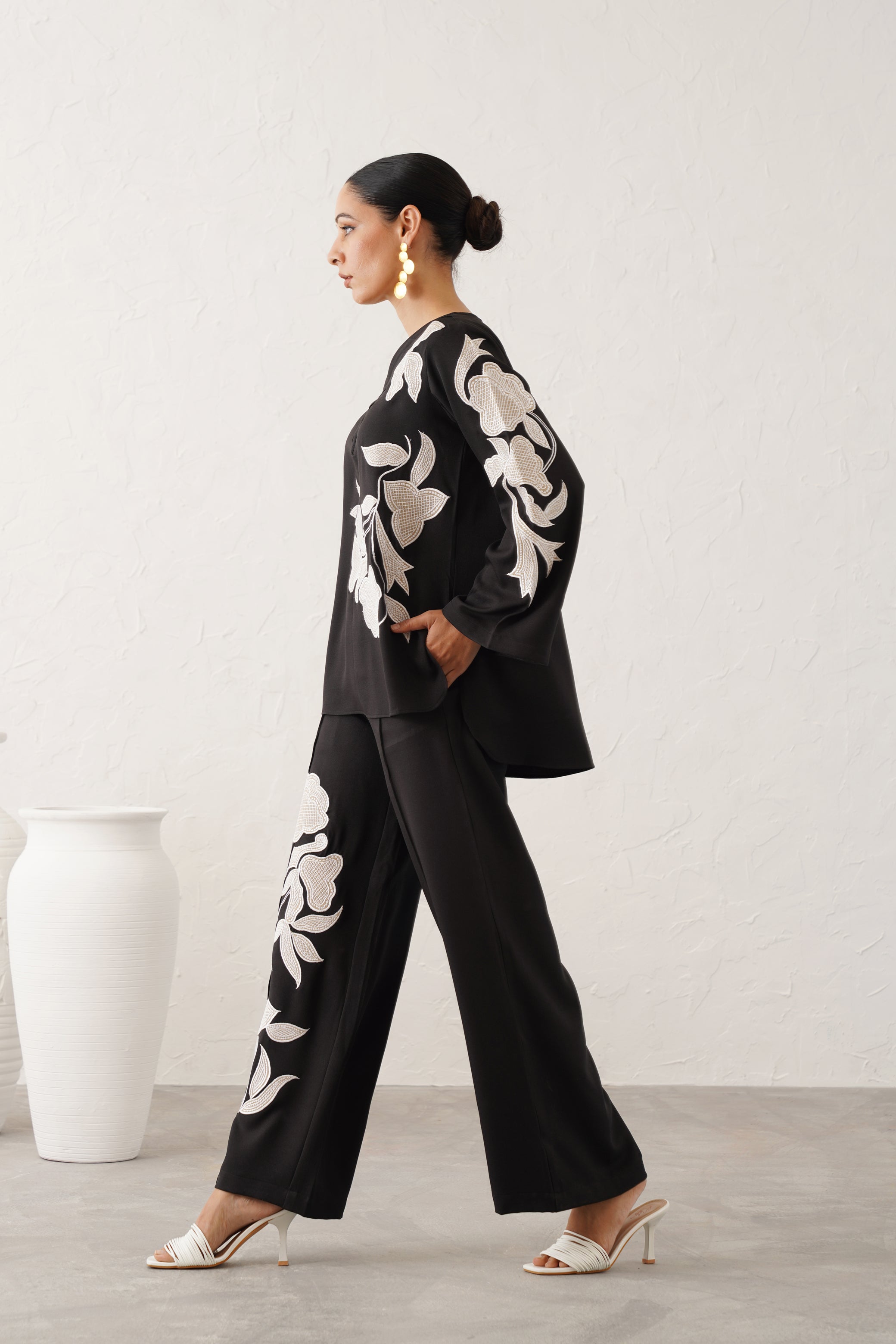 Sehaj Moss Crepe Matching Set - Neetika Chopra