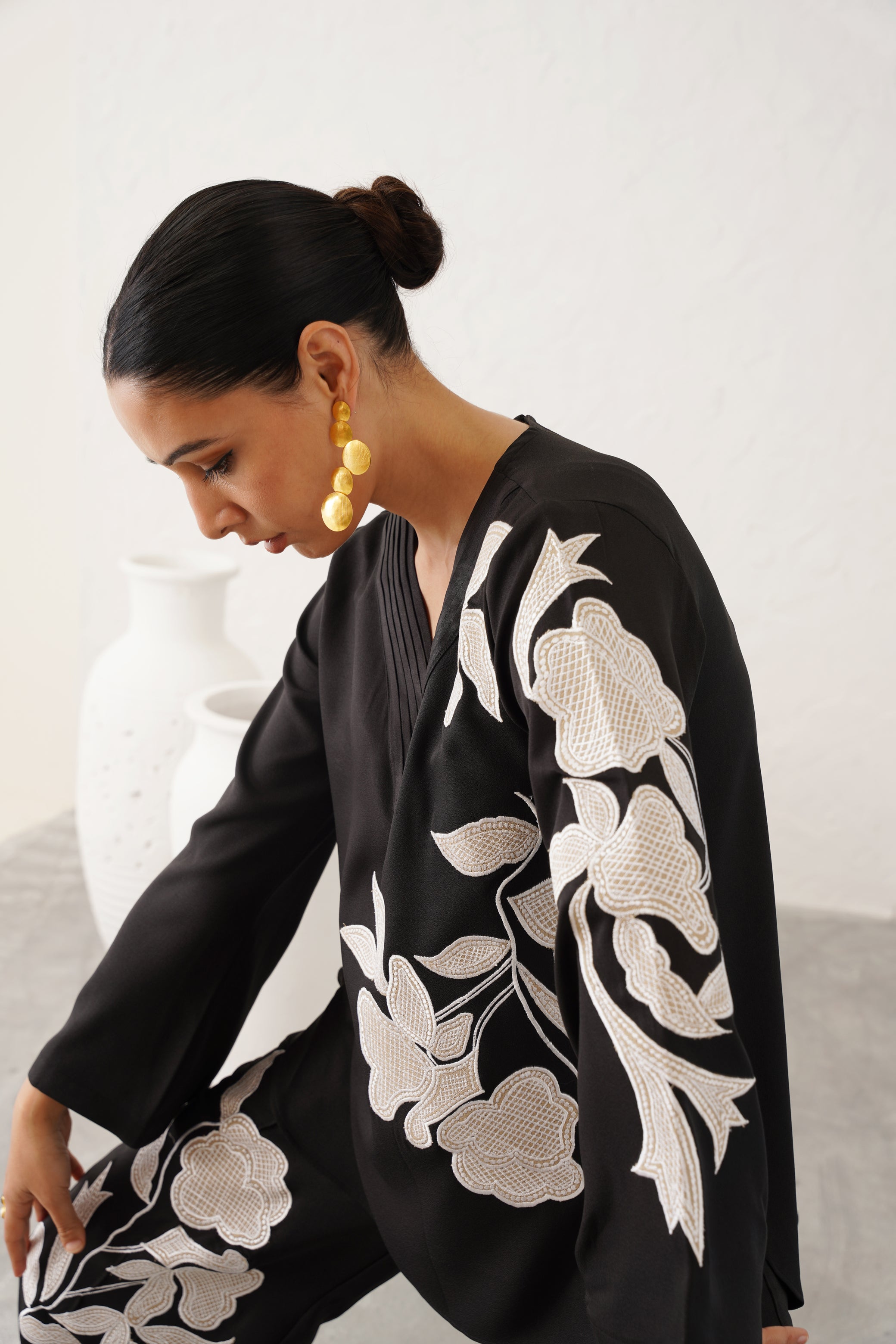Sehaj Moss Crepe Matching Set - Neetika Chopra
