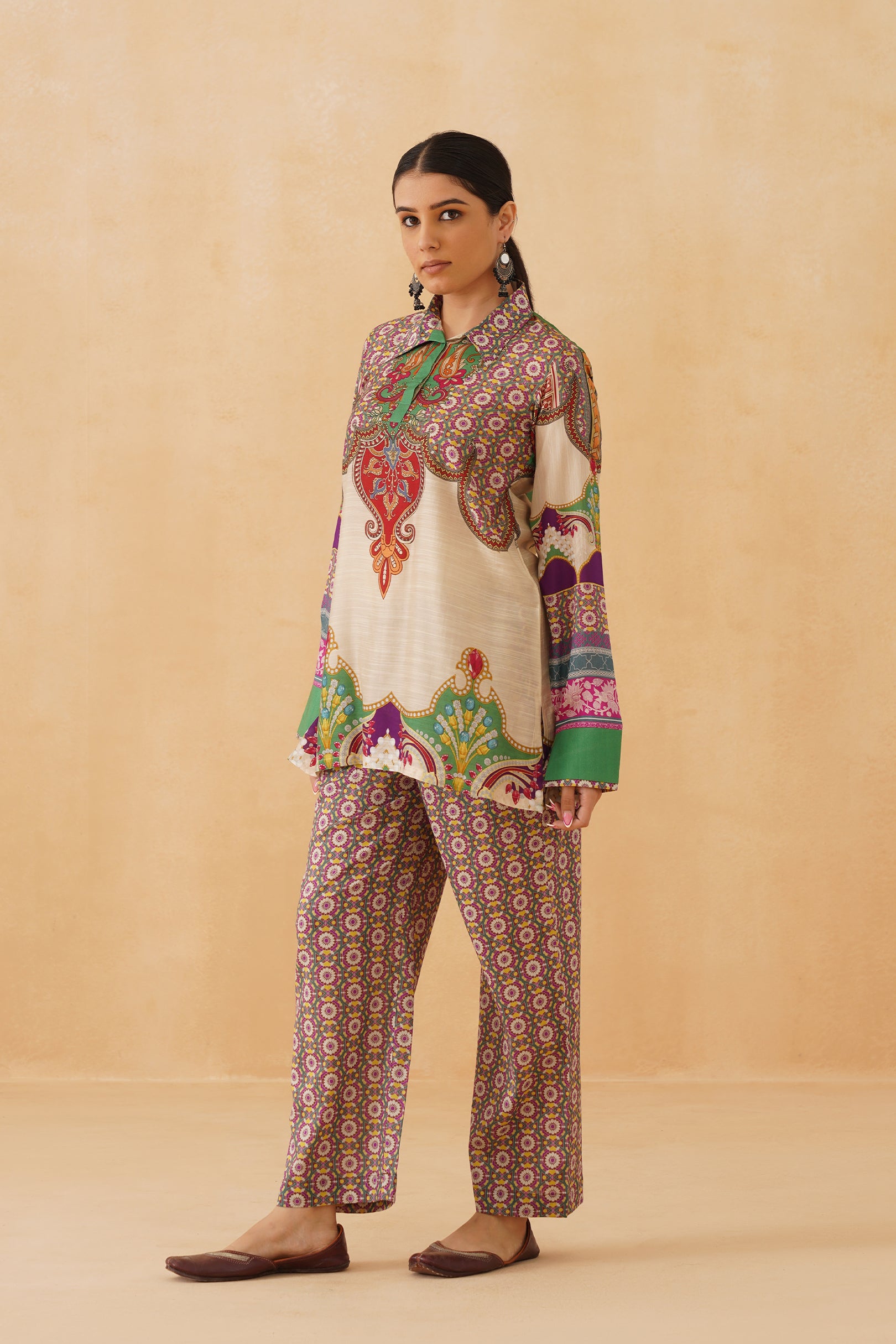 Aafreen Linen Crepe Matching Set - Neetika Chopra