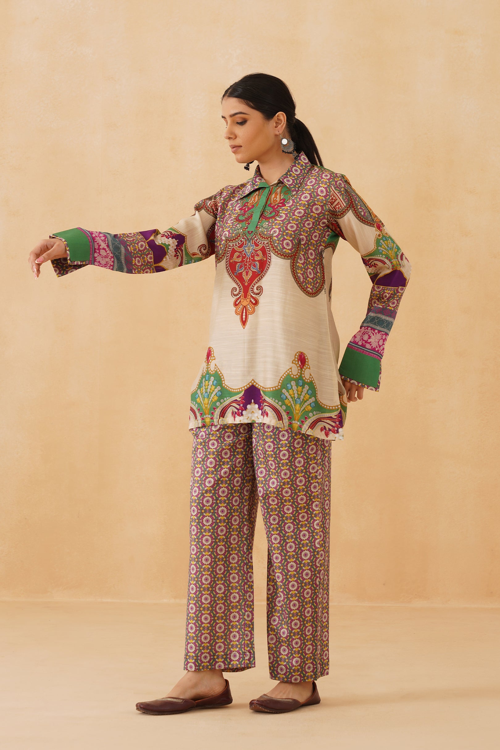Aafreen Linen Crepe Matching Set - Neetika Chopra