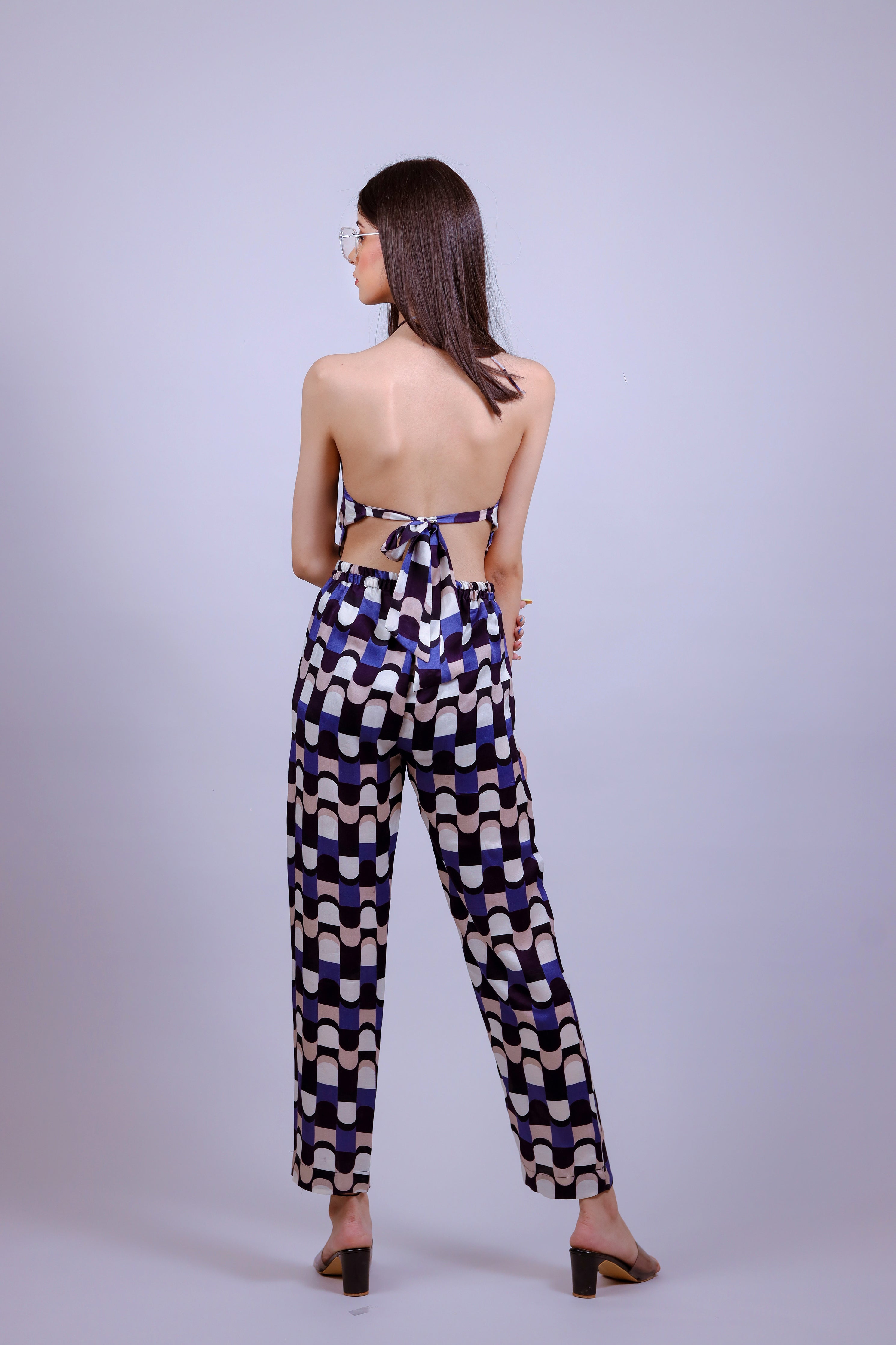 3 Pc Blue Tetris Formal Co-ord Set