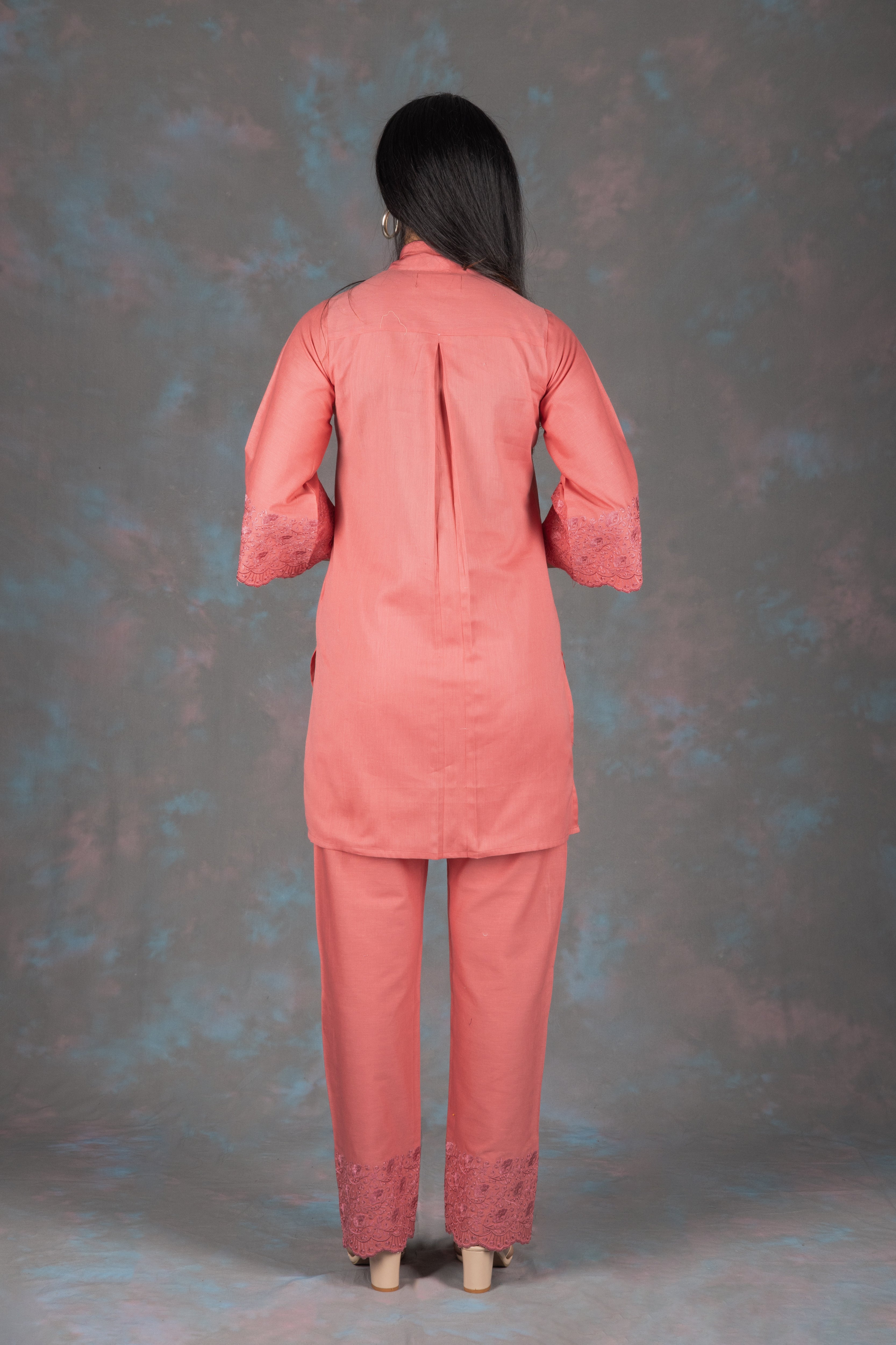 Brink Bow-Tie Embroidered Co-ord Set - Neetika Chopra