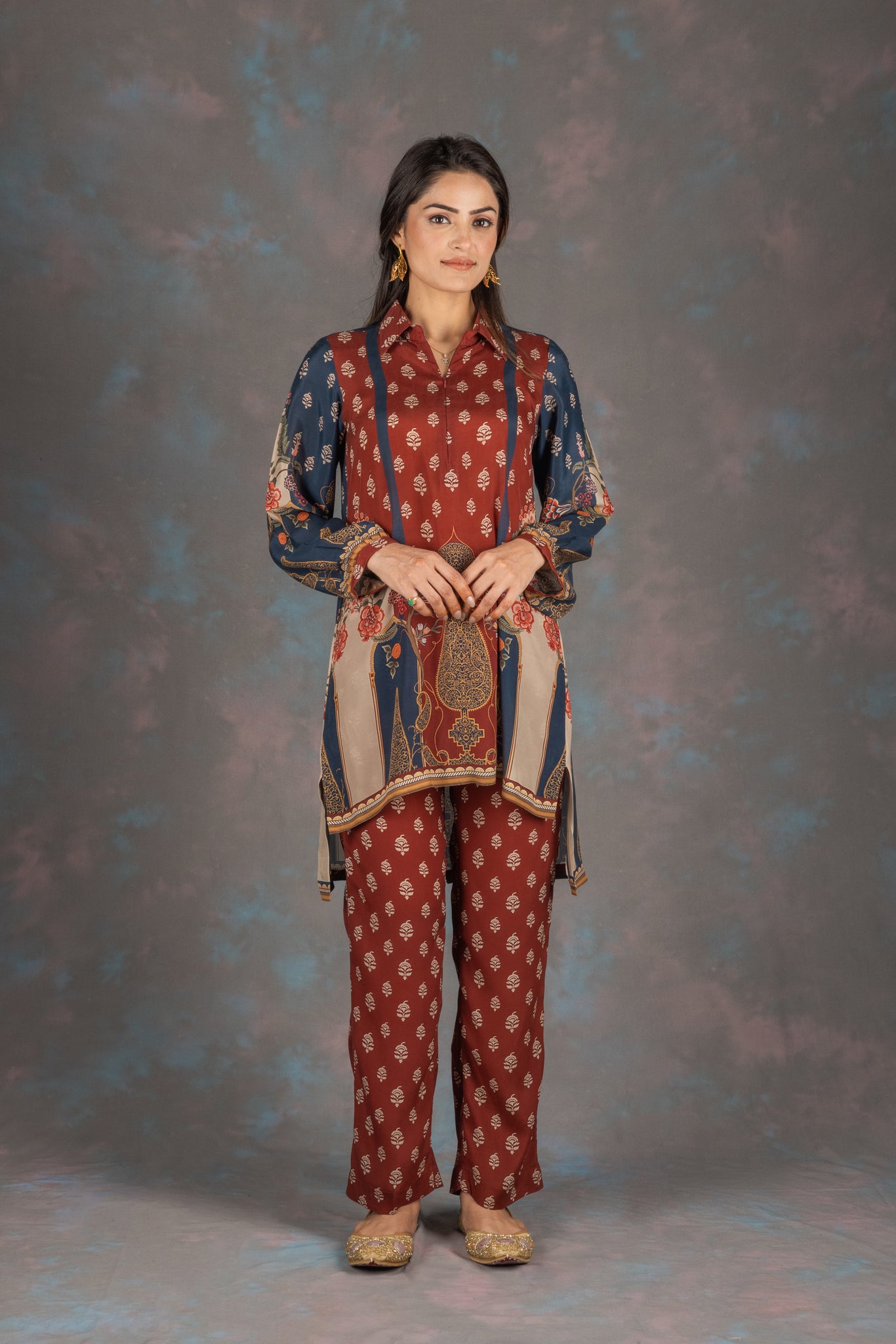 Koo-Rush Printed Crepe Co-ord Set - Neetika Chopra
