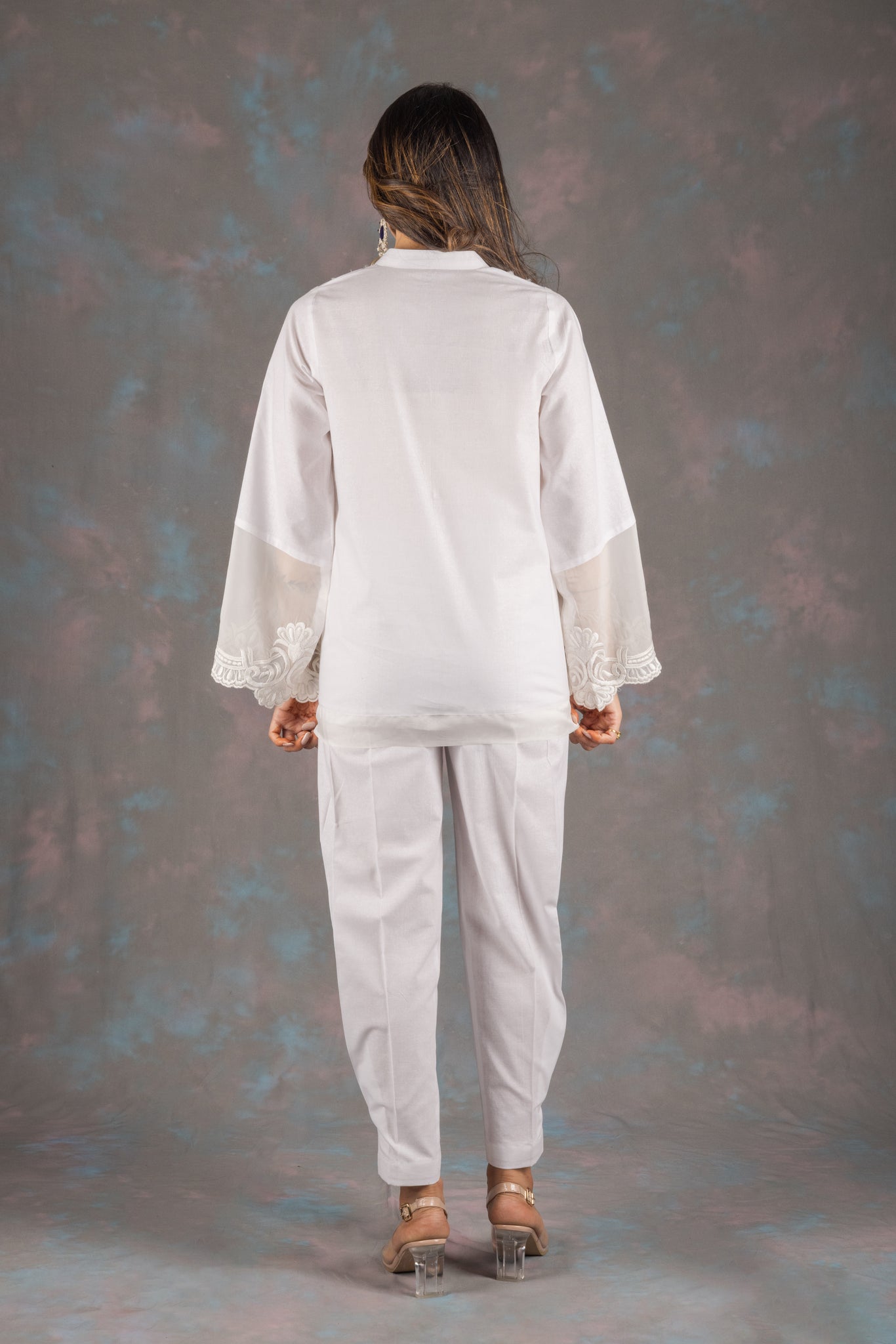 Scotch Mist Embroidered Cotton Co-ord Cet - Neetika Chopra