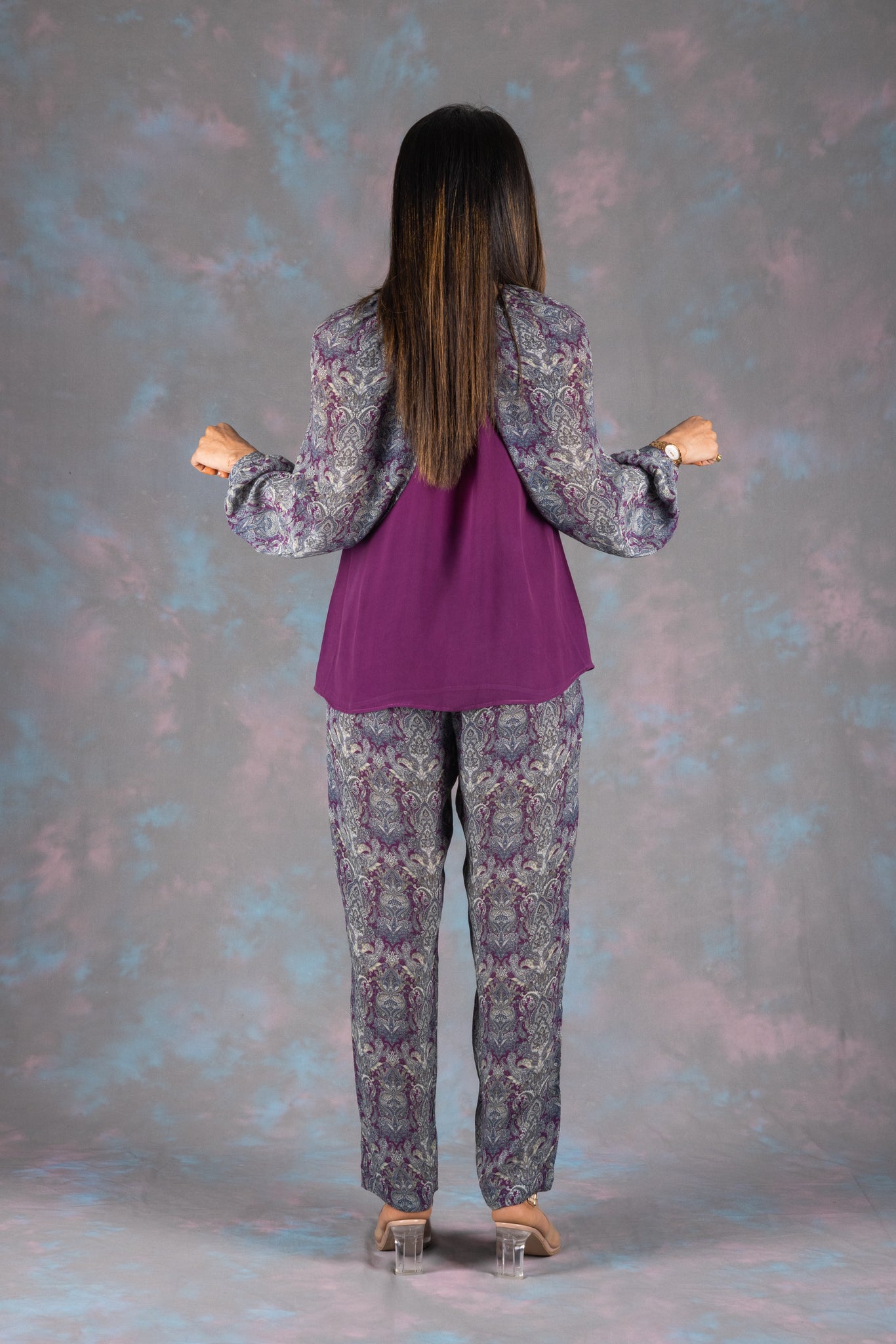 Victoria Paisley Crepe Co-ord Set - Neetika Chopra