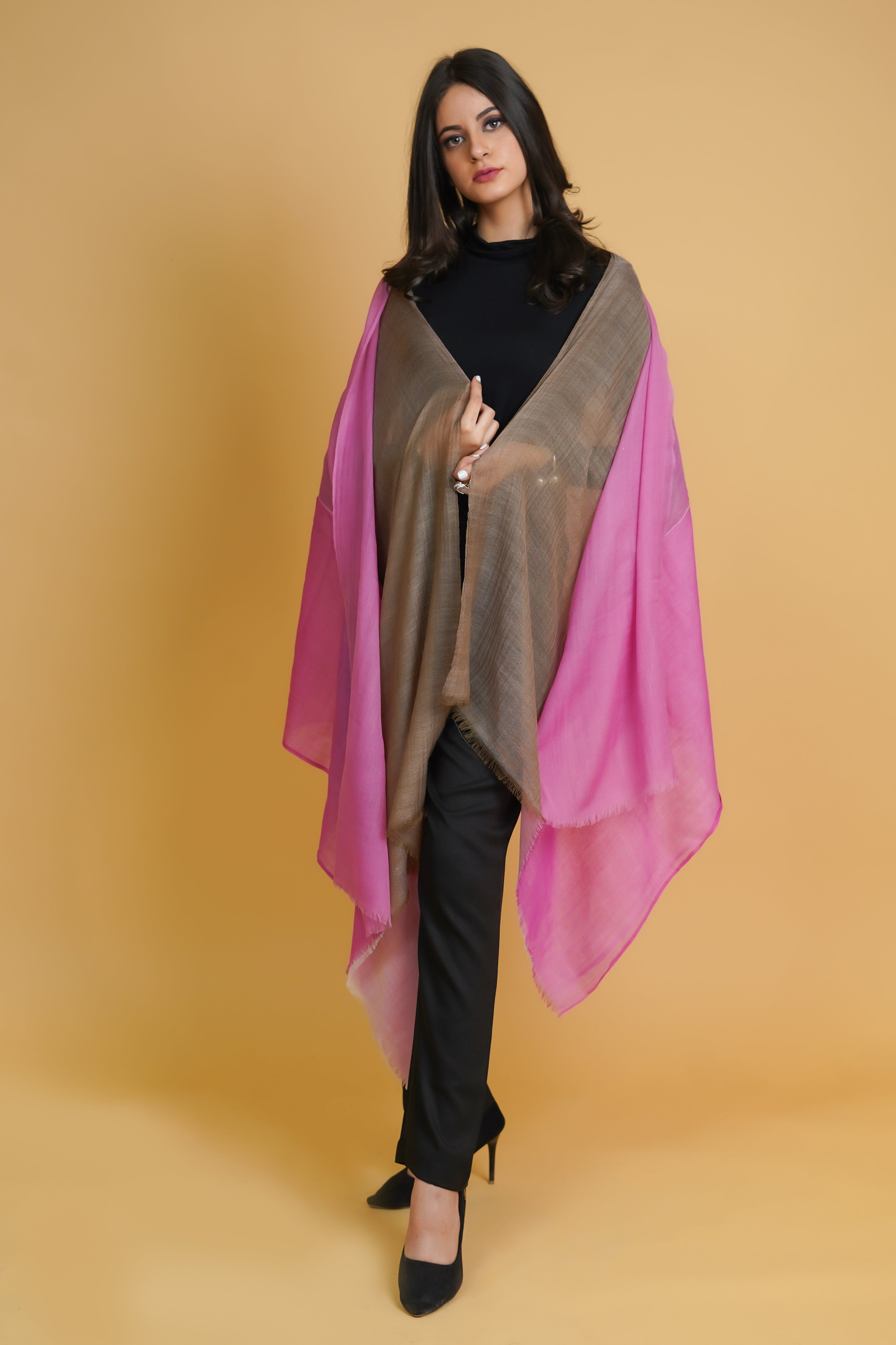 Pink Shades 4 ply Stole - Neetika Chopra