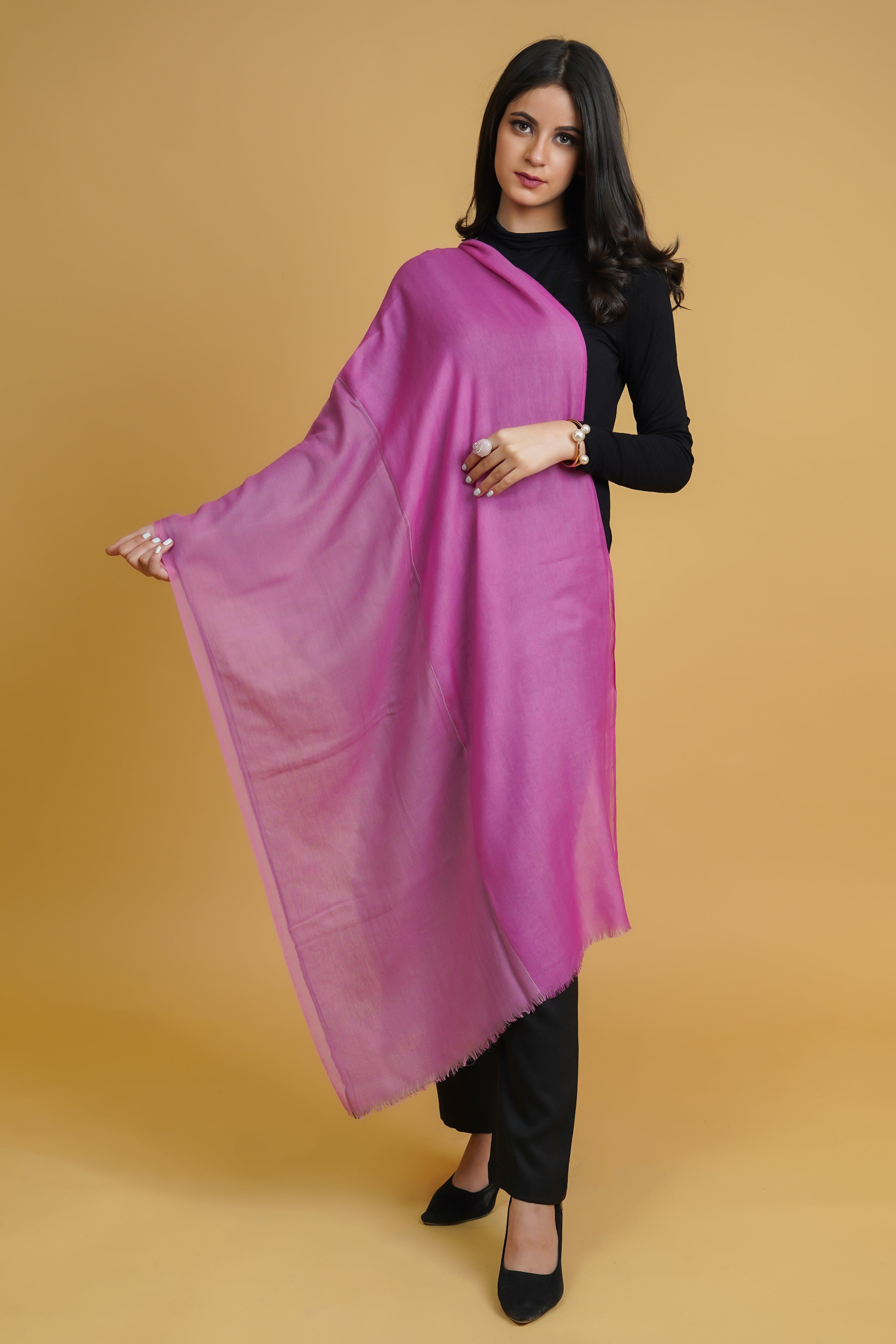 Pink Shades 4 ply Stole - Neetika Chopra